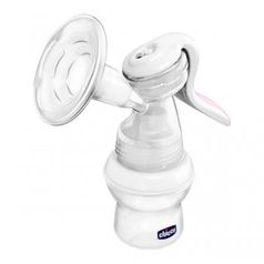 Chicco Молокоотсос ручной с бутылочкой Natural Feeling + Прокладки для груди