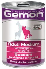 Gemon Консервы Dog Medium Adult Beef/Liver, 415 г