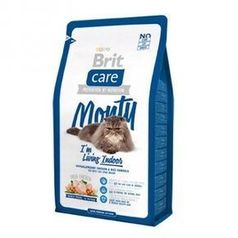Brit Care Cat Monty Indoor - гипоаллергеннный корм с курицей и рисом для взрослых кошек, живущих в доме 2 кг