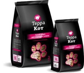Корм "Терра Кот" для взрослых кошек, говядина/овощи, 10 кг