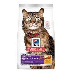 Hill's Science Plan Sensitive Stomach Skin сухой корм для кошек для здоровья кожи и пищеварения с курицей 1,5 кг