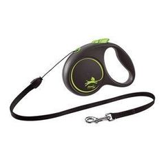 Flexi Рулетка Black Design S трос до 12кг5 м c розовыми элементами