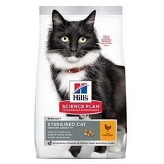 Hill's Science Plan Mature Adult 7+ Sterilised Cat Chicken сухой корм для стерилизованных кошек старше 7 лет с курицей 1,5 кг