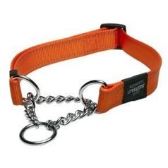 ROGZ Utility Obedience Choker Ошейник - полуудавка строгая Orange XL (43-73 см)*25 мм